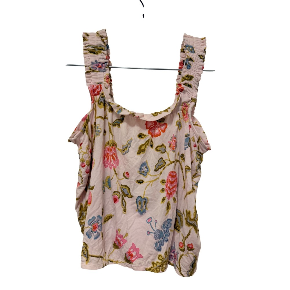 Spartina 449 Tank Top Womens XS Pink Floral Strawberry Modal Spandex